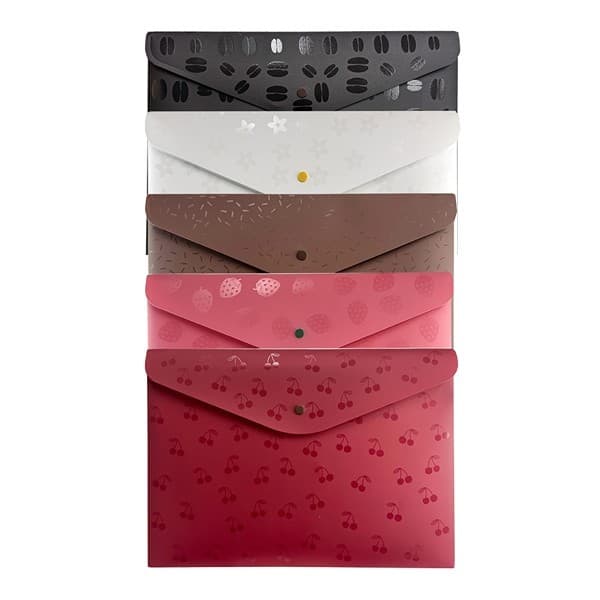 PASTA PLÁSTICA ENVELOPE COM BOTÃO A4 AROMAS DELLO - UNIDADE
