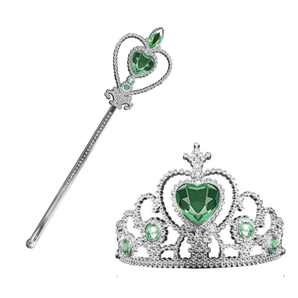 Coroa a Varinha Verde Fadas Conto de Fadas Princesas Festa Kit Beleza Enfeite
