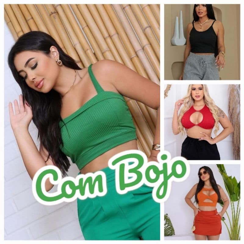 KIT 10 CROPPED COM BOJO BLOGUEIRINHA ENVIO INMEDIATO