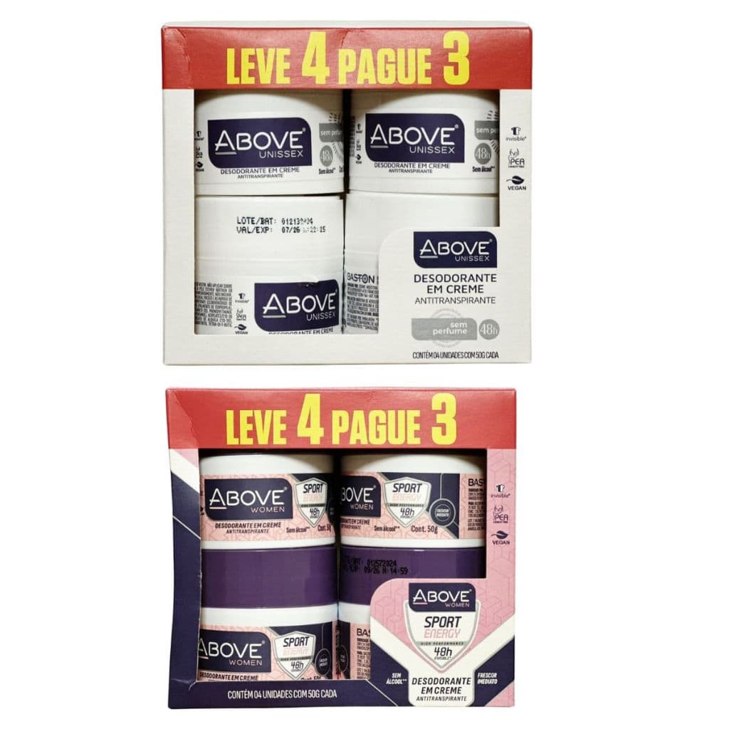 Desodorante em Creme Antitranspirante Above leve 4 pague 3 50g