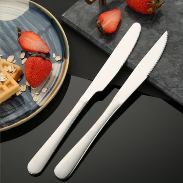 Kit C/ 6 Faca De Mesa Aço Inox3 Para Casa, Bar, Restaurante, Pizzaria, Buffet , Hotel e Pousadas