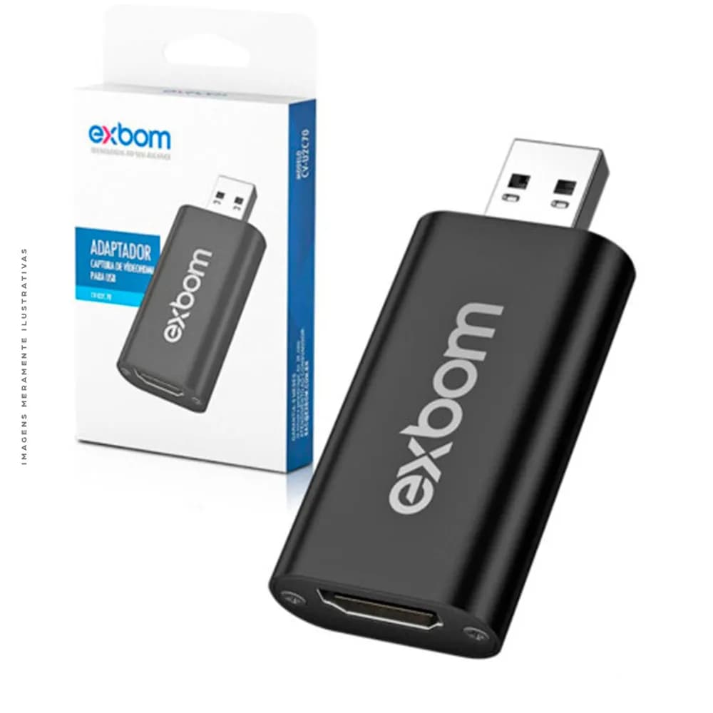 Placa de Captura de Vídeo HDMI para USB CV-U2C70 - Exbom