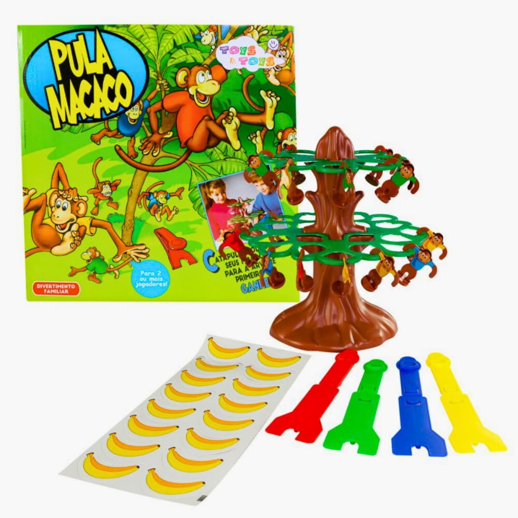 Brinquedo Pula Macaco Jogo Ideal para desenvolver habilidade motora e coordenação  Crianças Infantil