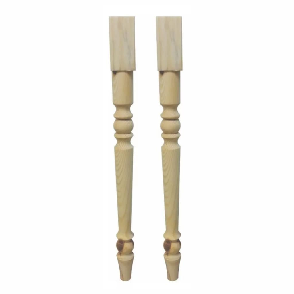 KIT com 2 Pés De Mesa Torneado com 80 Cm de Altura Reforçado