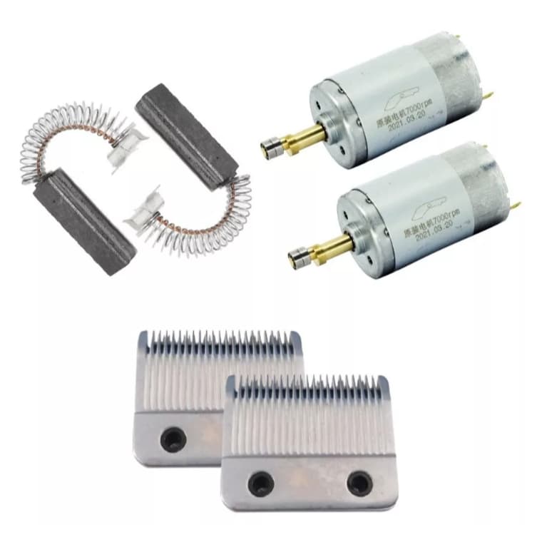 Kit Completo  Para Máquina de Arrematar Fios Motor Com Eixo, Pente e Carvão