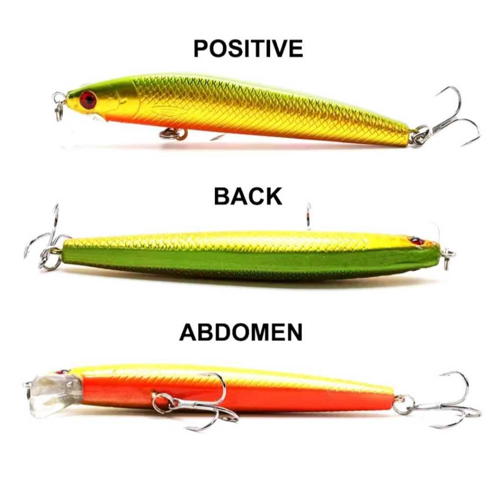 Isca artificial minnow dourado traíra tucunaré.