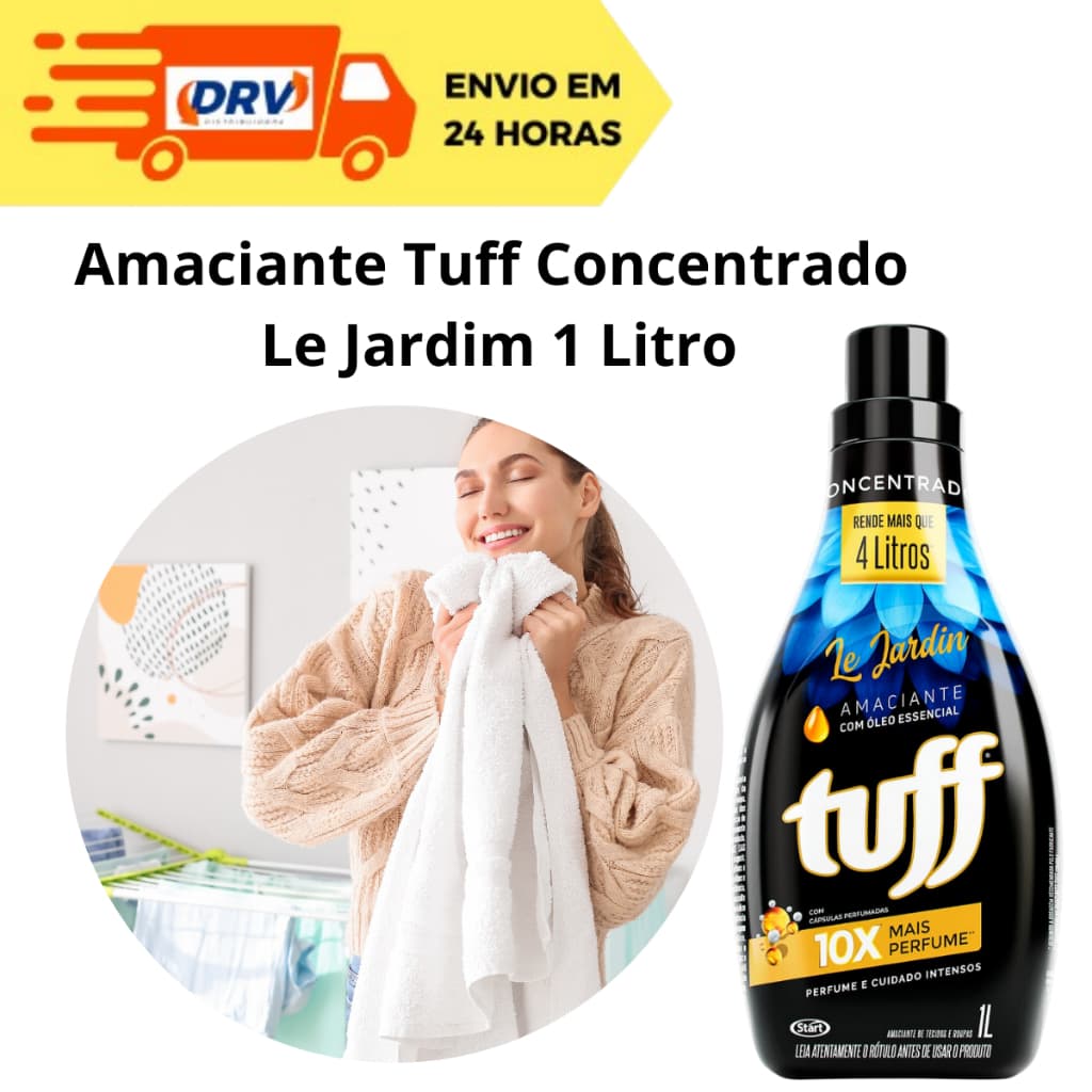 Amaciante Tuff Concentrado Le Jardim Vegano 1 Litro - Amaciante de Roupas Concentrado 1 Litro