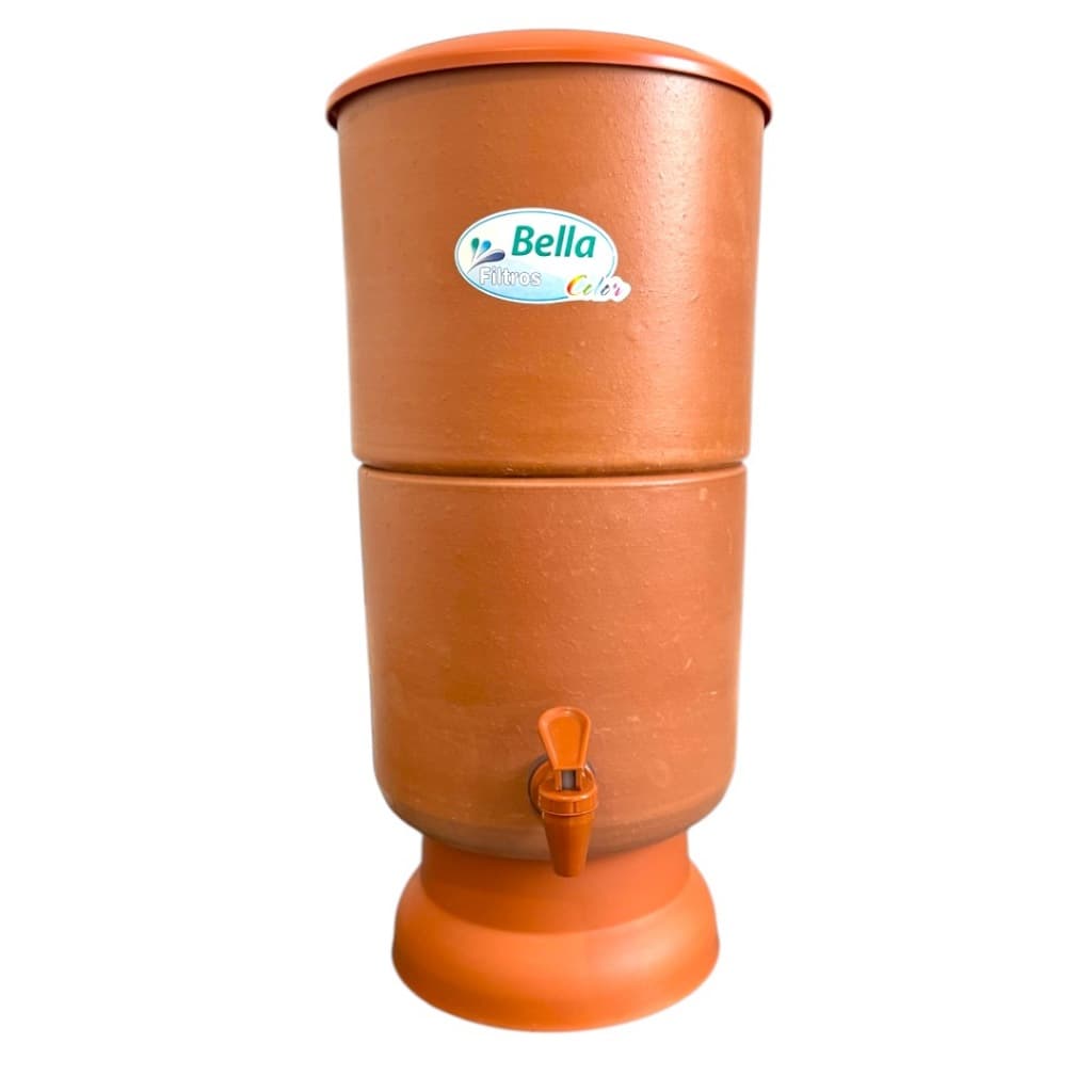 FILTRO DE BARRO 08 LITROS TOTAL - MARROM CLARO - LANÇAMENTO - LINHA COLOR -  01 FILTRO POR PEDIDO