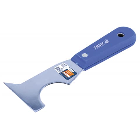 Espátula Multiuso 4 Em 1 Aço Polido Uso Profissional Tigre REF 2320 2"1/2