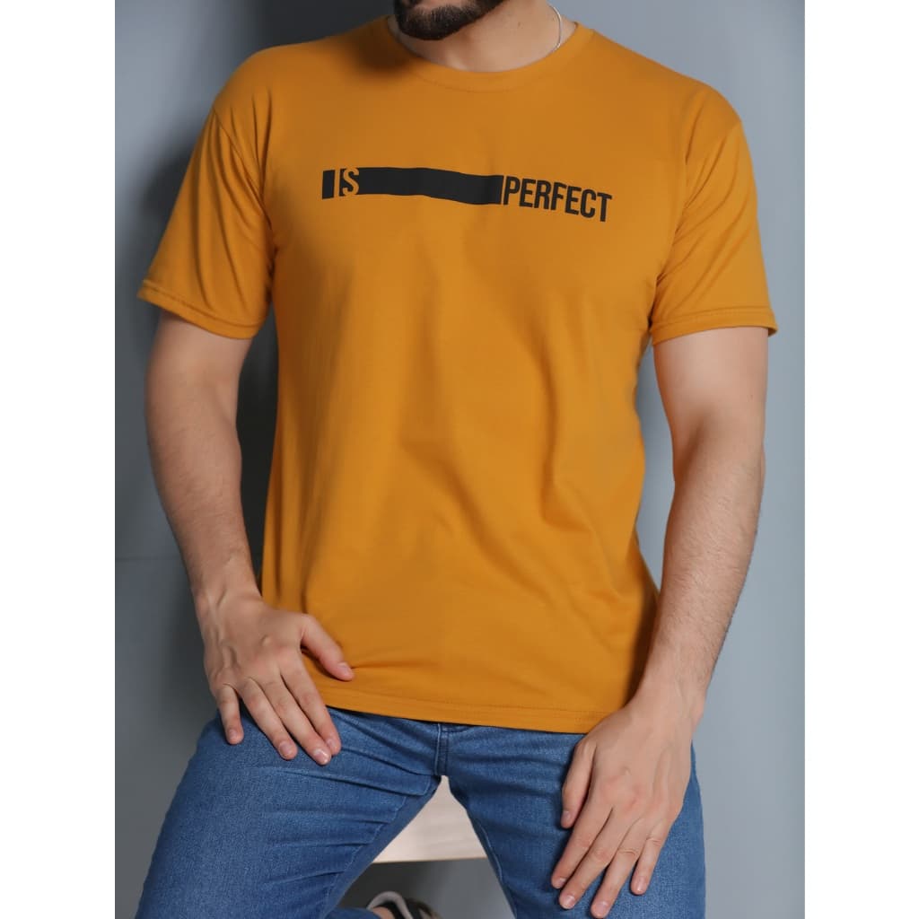 Camiseta Manga Curta Maculina Estampada Is Perfect 100% algodão