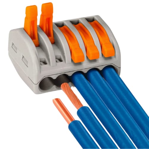 10X Conector Alavanca Emenda de Fios 5 Vias Borne Derivação Sem Solda Modelo PCT215 Kit C/ 10pçs