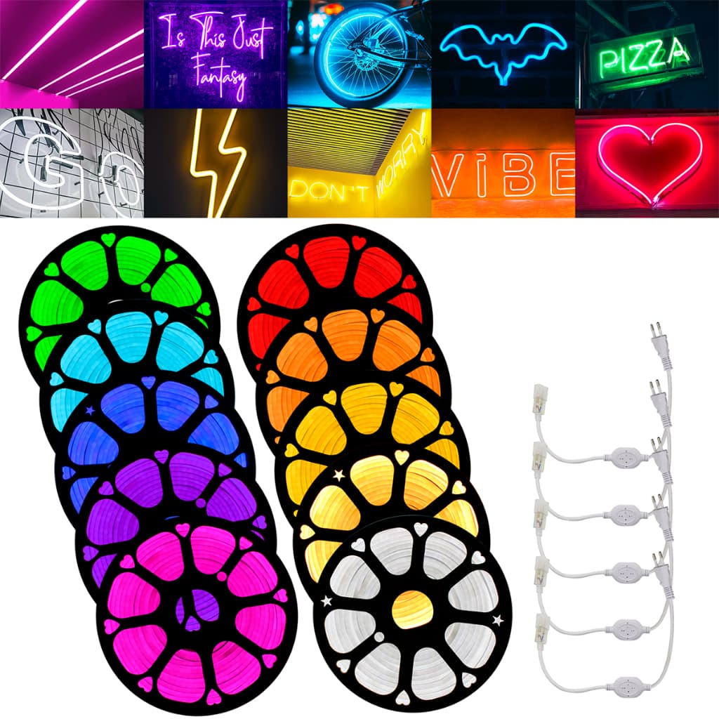 Fita Mangueira Led 100 Metros Flexível Neon + 5 Conector
