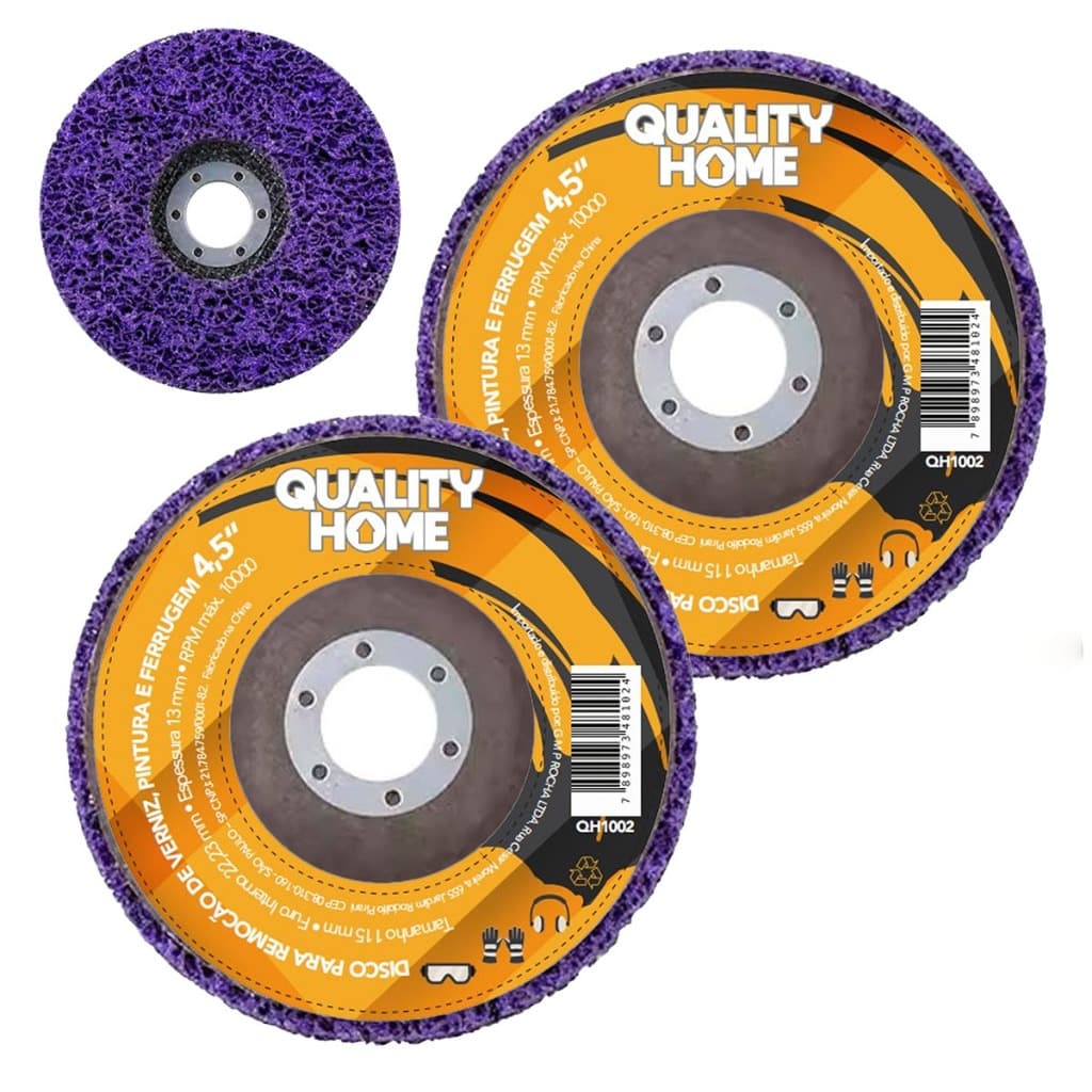 02 Disco Flap Removedor Tinta Ferrugem Verniz Strip Para Esmerilhadeira