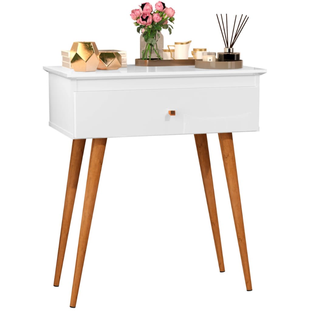 Aparador Europa Buffet Sala Mesa Cantinho Decoração c/ Gaveta Madeira MDF cor Branco