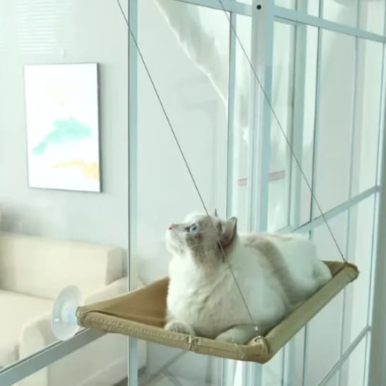 Cama de Janela Para Gato Rede Suspensa Aconchegante e Confortável