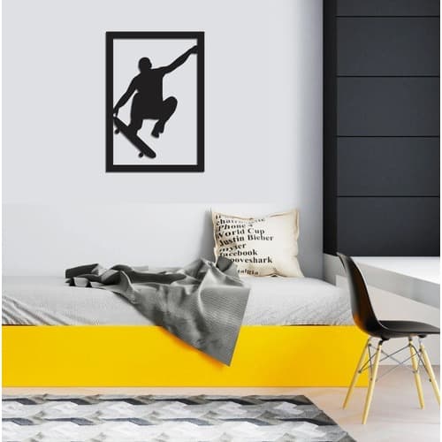 Placa Quadro Decorativa Quarto Mdf 50x35 Esportes Skate Bike Futebol