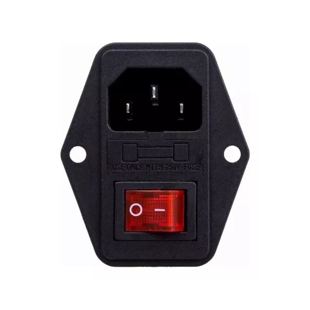 Tomada Femea Com Interruptor E Portafusivel Para Impressora [ CÓDIGO 611 ]