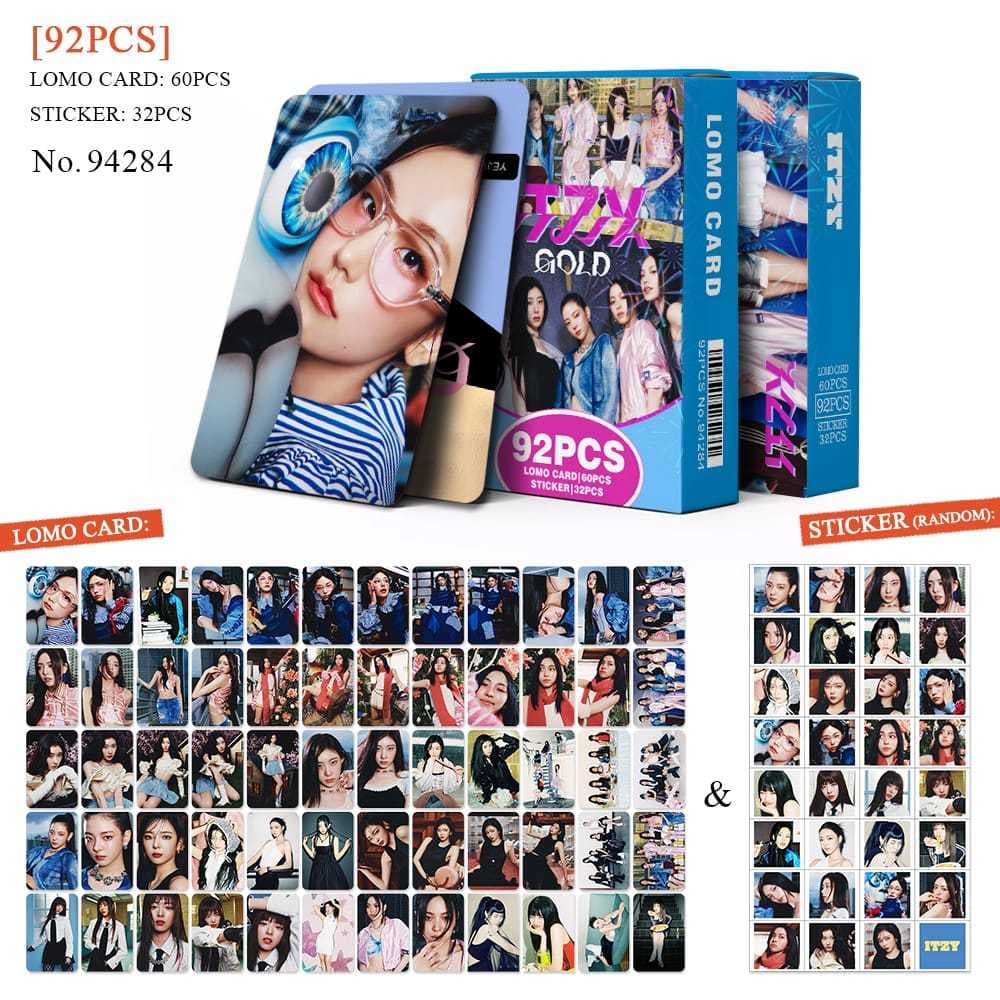 K-POP 60pcs/box com 32pcs adesivo ITZY Photocard Pronto Para Ser Cartão LOMO Postal De Coleção