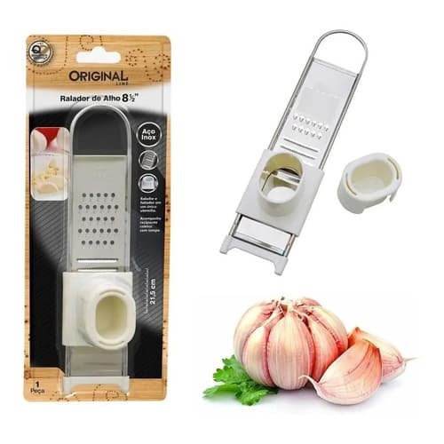 Ralador de alho em aço inox 21,5cm - Original Line
