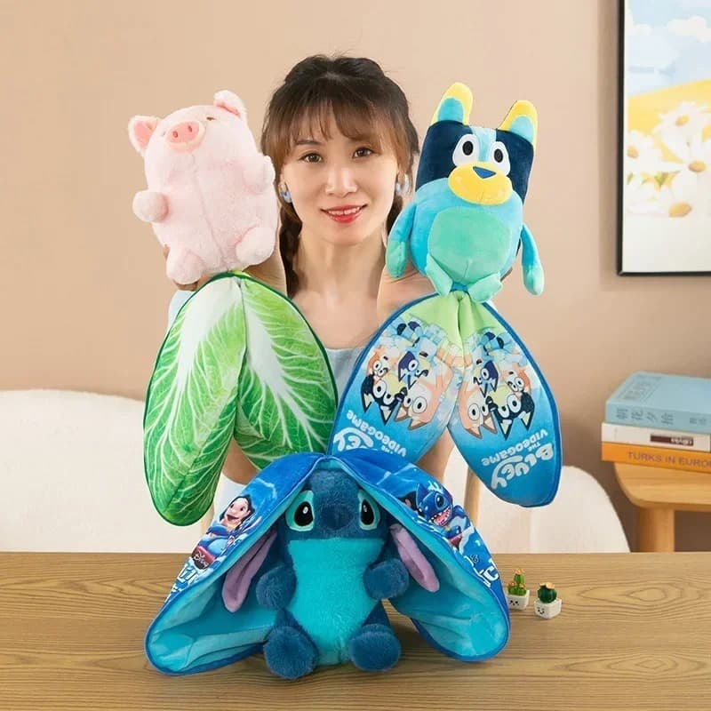 Pelúcia Bolsa Stitch Bluey Kuromi Fechecler 25cm Muito Lindo Entrega Imediata