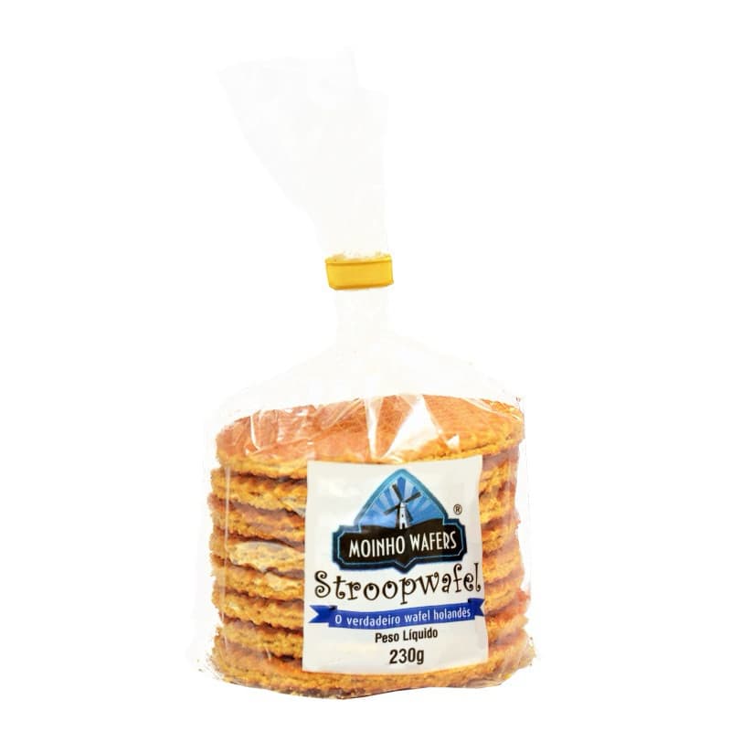 Stroopwafel Wafel Holandês 230g (8, 4, 2 unidades) - Moinho Wafers