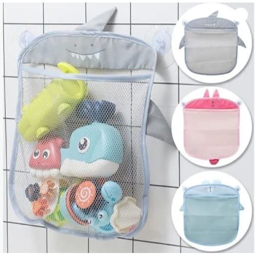 Porta Brinquedos De Banho Bebê Saco Organizador C/ Ventosa Banheiro