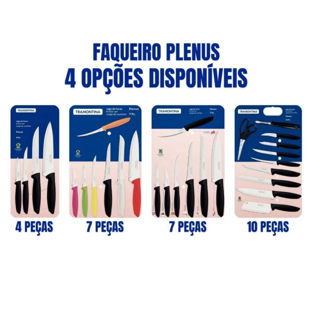 JOGO DE FACAS PLENUS TRAMONTINA