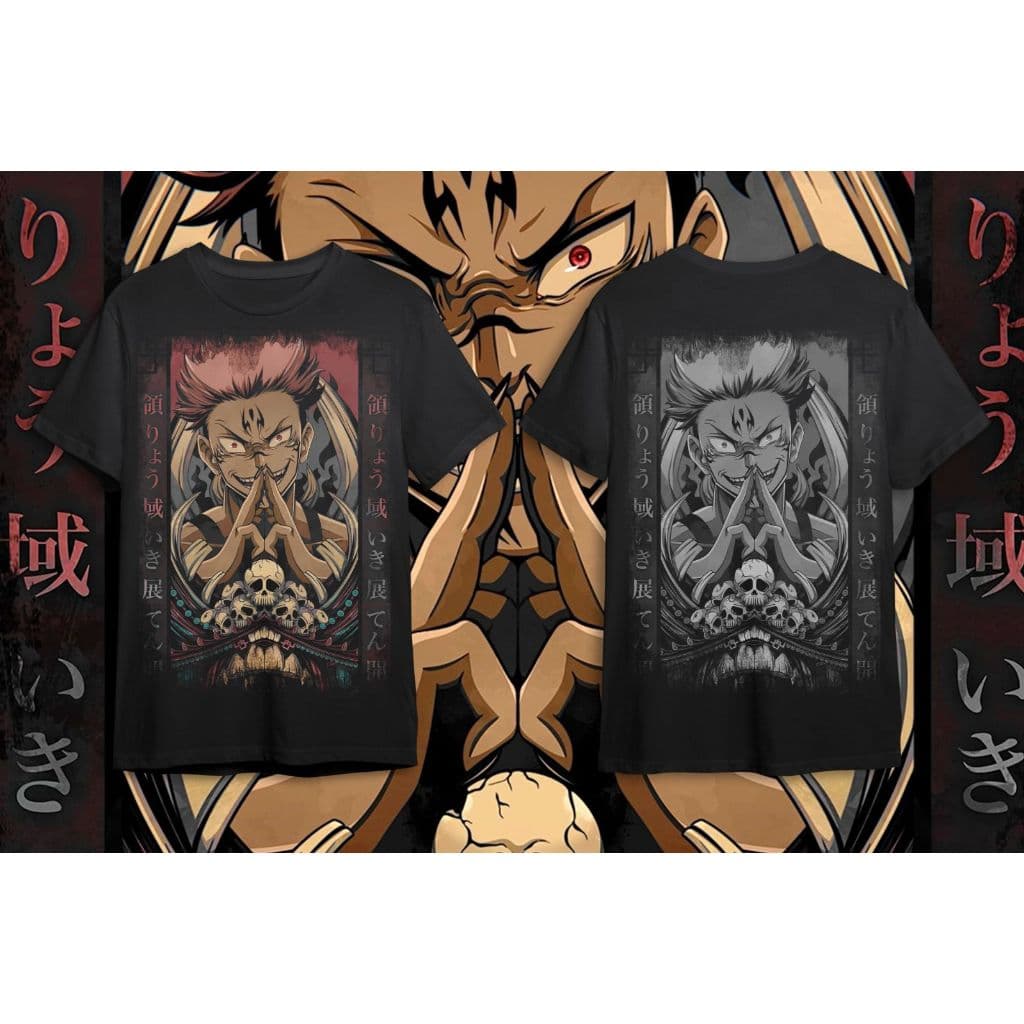 Camiseta Demon Slayer Kimetsu no Yaiba Nezuko Zenitsu Jujutsu Kaisen Anime Sukuna Satoru Gojo Yuji