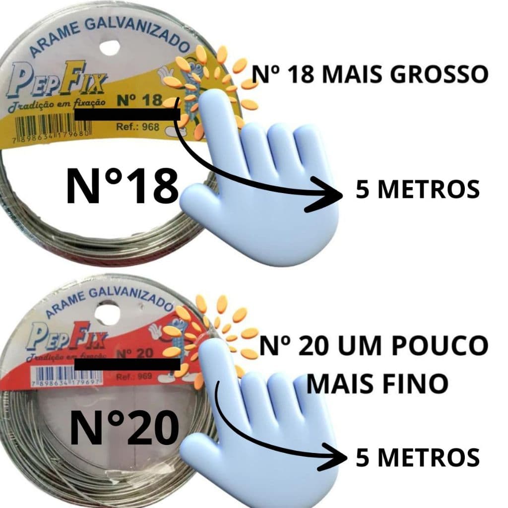 Arame Galvanizado Rolo 5 Metros Fino Grosso Rolinho Artesanato