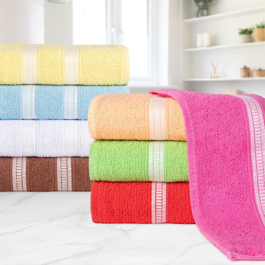 Kit 3 Toalhas de Banho Popular Madri Toalha Simples Ótima Absorção 60x120cm VS Toalhas