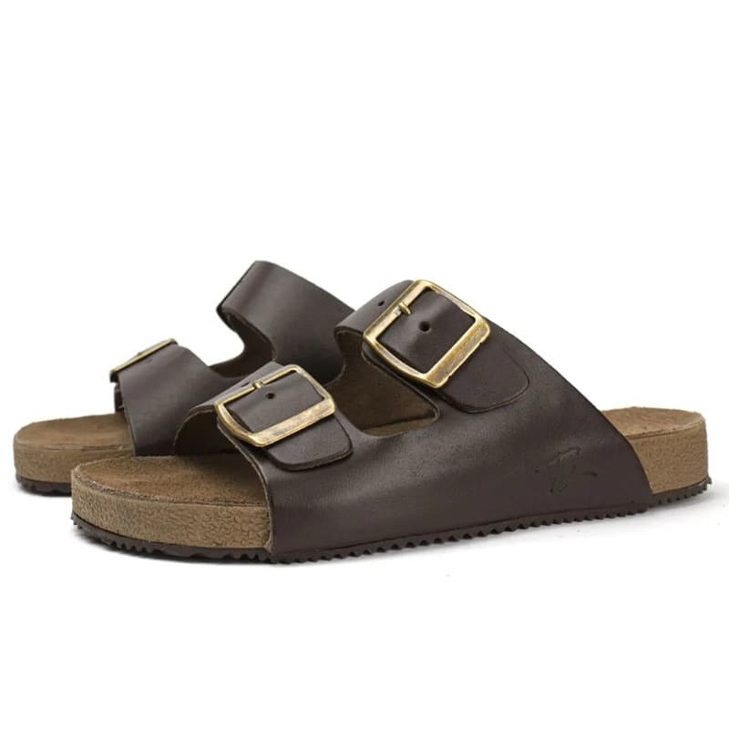 Sandália Casual Verão Birken Couro bovino Nobre promoção + Cupom Franca Griffe Unissex