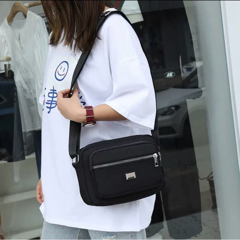 Bolsa Feminina de Ombro Crossbody Nylon Impermeável Multiuso Viagem Lazer