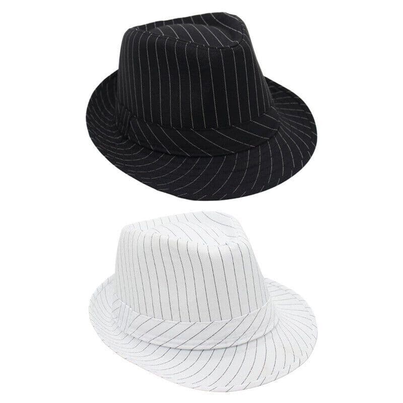 Chapéu Estilo Fedora Panamá Malandrinho Clássico Unissex Listras Trilbly Jazz