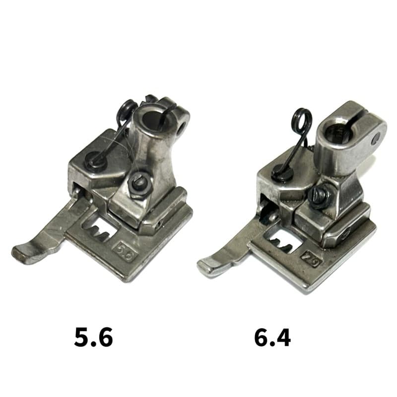 Calcador Com Guia 6.4/5.6mm Para Maquina Galoneira Aberta Industrial 3 Agulhas