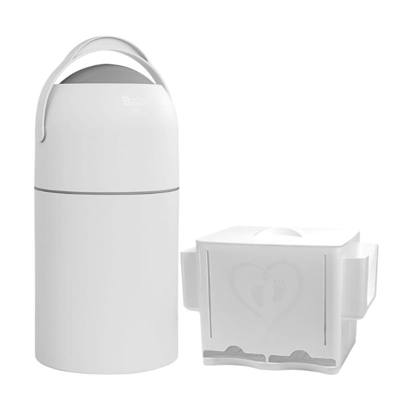 kit maternidade lixeira antiodor e porta fraldas bebe