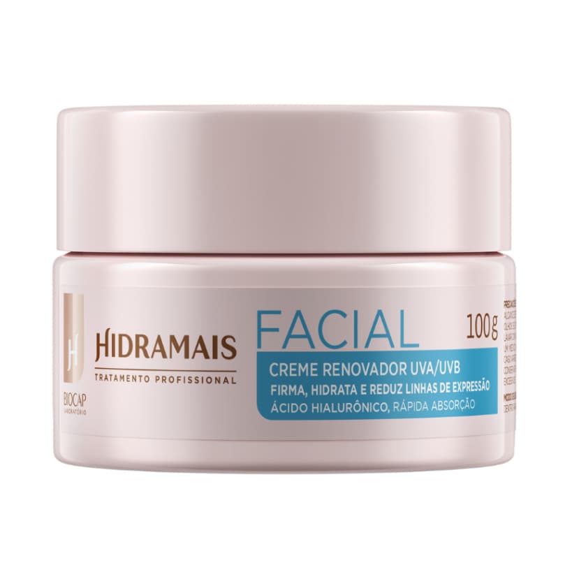 Creme Facial Renovador UVA/UVB 100g – Hidramais