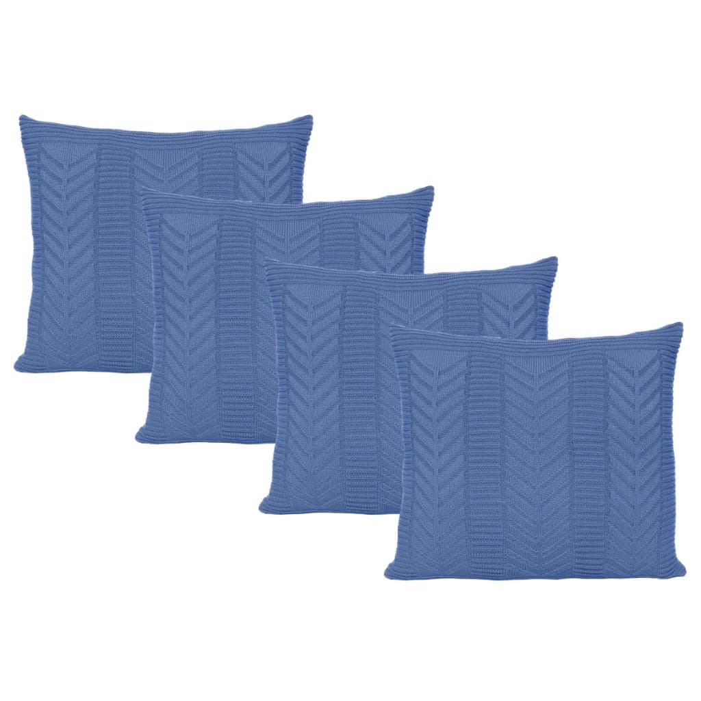 Kit 4 Capas De Almofadas Tricot Decorativa Sofá Cama Links