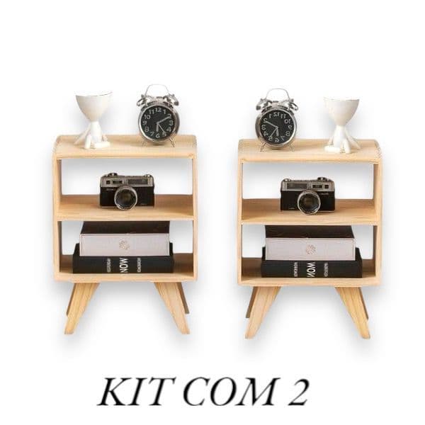 NICHO MESA DE CABECEIRA DECORAÇÃO COM PÉS RETRÔ 45x30X35