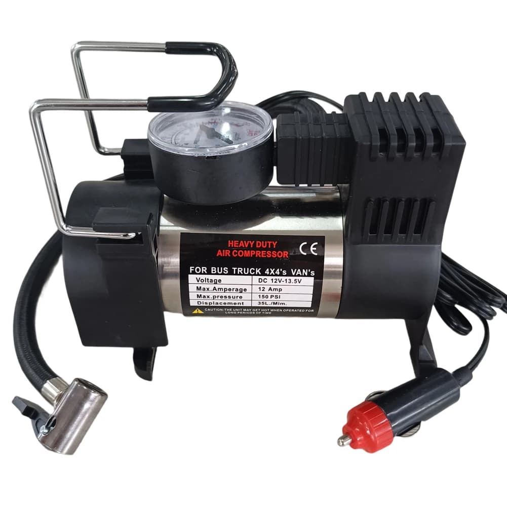 Mini Compressor de Ar Portátil 12V | Rápido,  Forte, Compacto e Versátil para Carro, Moto e Infláveis!