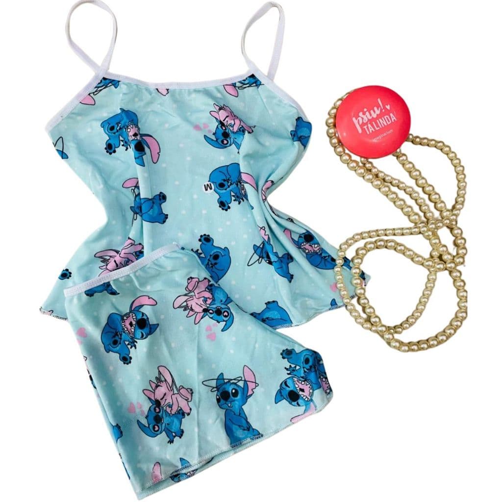 Pijama Baby Doll  Personagens Infantil e Adulto