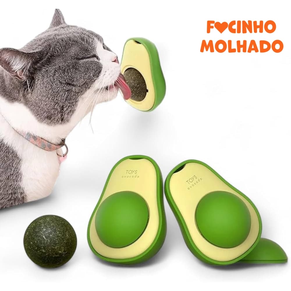 Kit 2 Brinquedos Gato Abacate com Catnip Avocat Fácil Aplicação