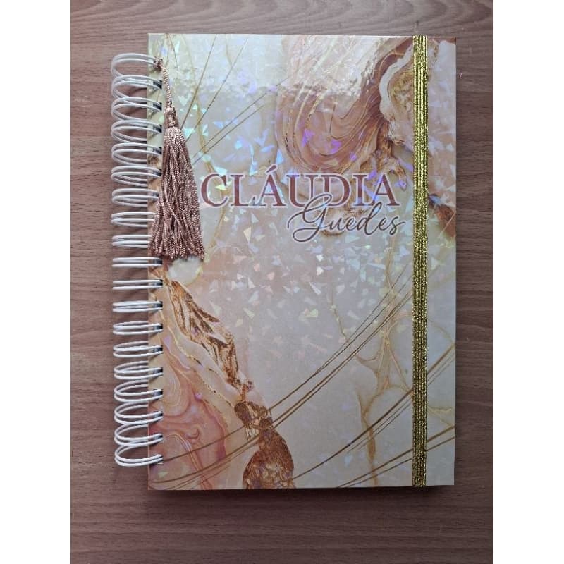 Caderno Personalizado 5 matérias Rose Gold