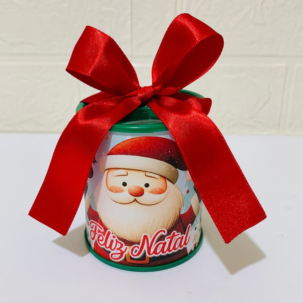 Tubolatas Feliz Natal lembrancinha Final de Ano Presente - 6 X 7cm