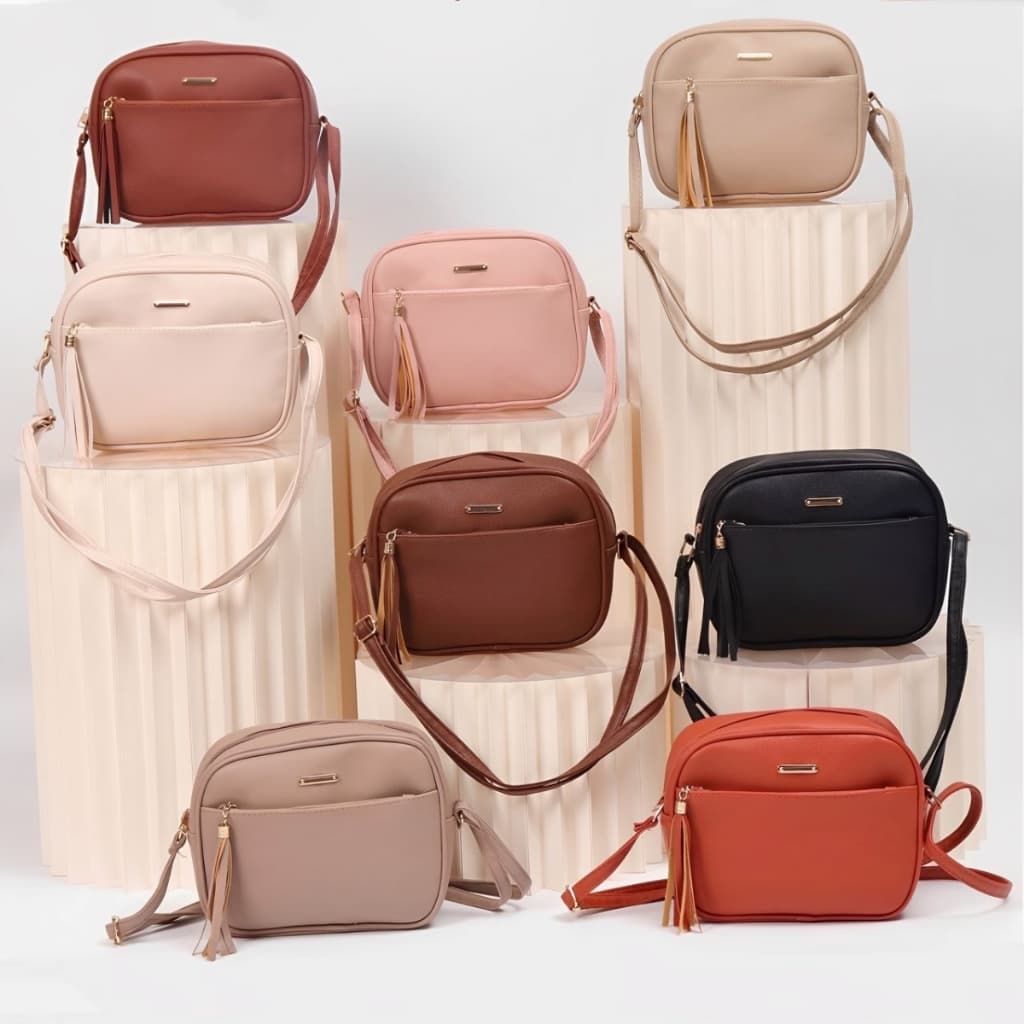 Bolsa Feminina Tiracolo Transversal Envio Modelo Aleatório 2 Divisórias Bolsa de Câmera