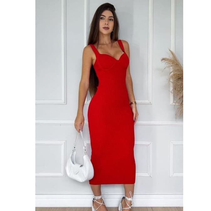 Vestido Feminino Modal Decotado