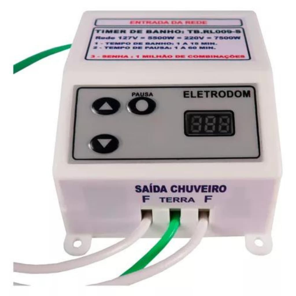 Temporizador Chuveiro Eletrico Digital Timer Banho Eletrodom