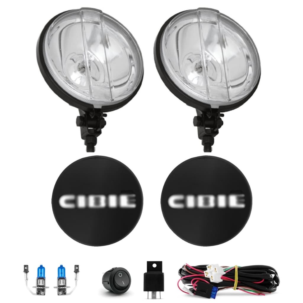 Farol de Milha Universal com Capa Preta Cibie Jeep Fusca Chevette Para Gm Ford