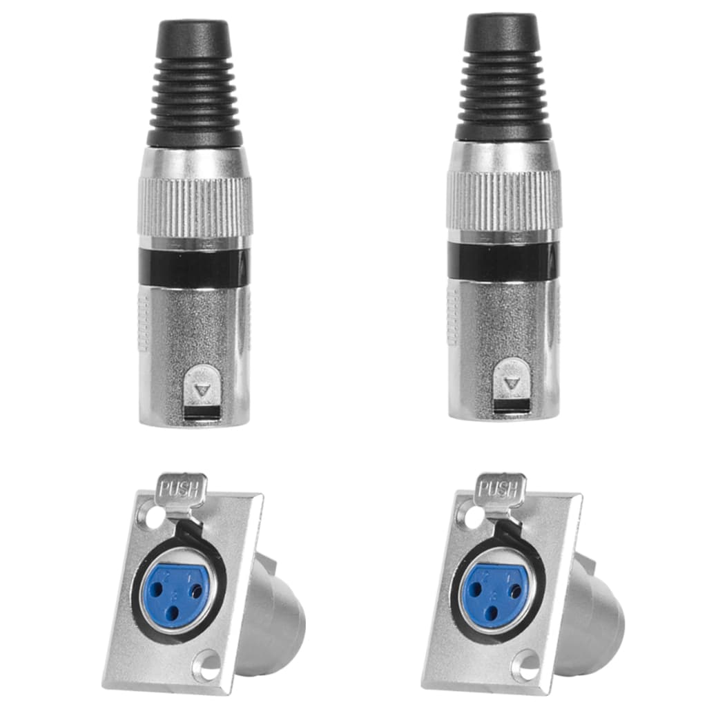 4 Plug Xlr Engate Rápido Rack Móvel Automotivo Macho Femea Som Automotivo