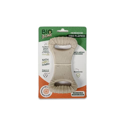 Mordedor Natural BioBone para Cachorro | Ossinho e Ossão Resistente Sem Plástico Porte Pequeno Médio e Grande