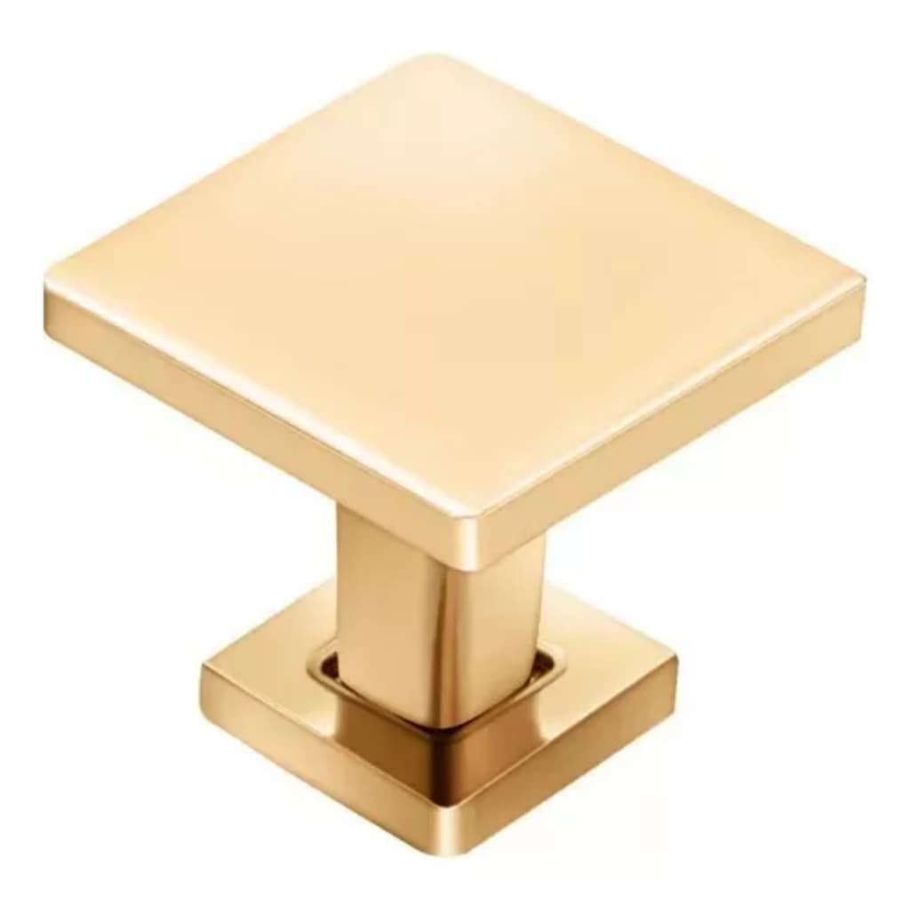 Puxador Ponto Quadrado 25x25mm Gold Dourado Brilho Hastvel